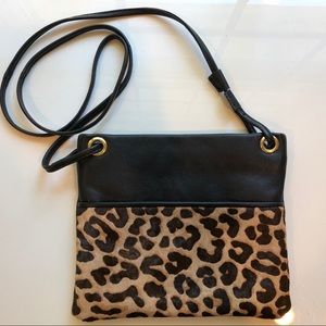 Animal print leather Margot crossbody handbag